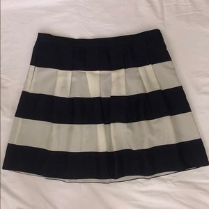 J. Crew navy & white mini skirt